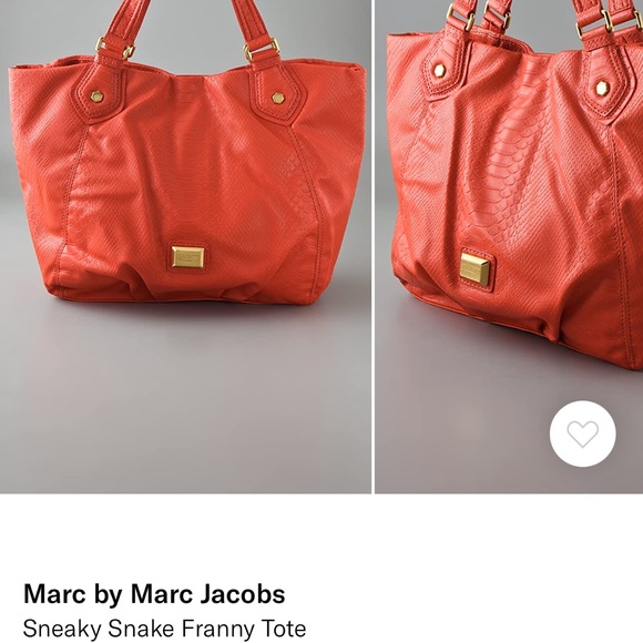 Marc by Marc Jacobs Sneaky Snake Franny Tote Orange - Picture 9 of 13
